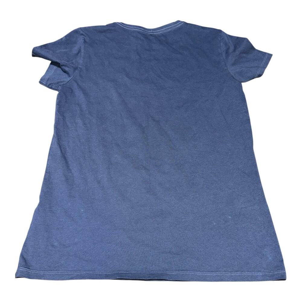 Life Is Good Blue Flowers Graphic Crusher T-Shirt Medium - Picture 3 of 5
